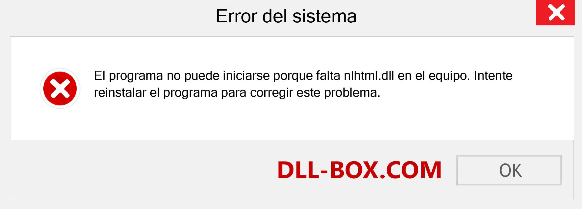 ¿Falta el archivo nlhtml.dll ?. Descargar para Windows 7, 8, 10 - Corregir nlhtml dll Missing Error en Windows, fotos, imágenes