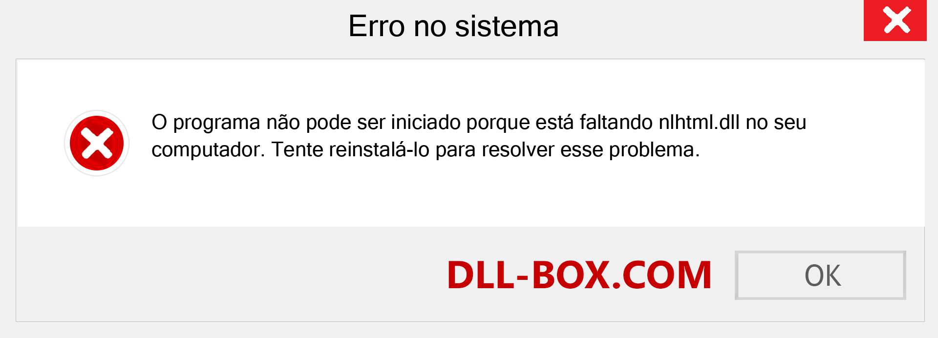 Arquivo nlhtml.dll ausente ?. Download para Windows 7, 8, 10 - Correção de erro ausente nlhtml dll no Windows, fotos, imagens